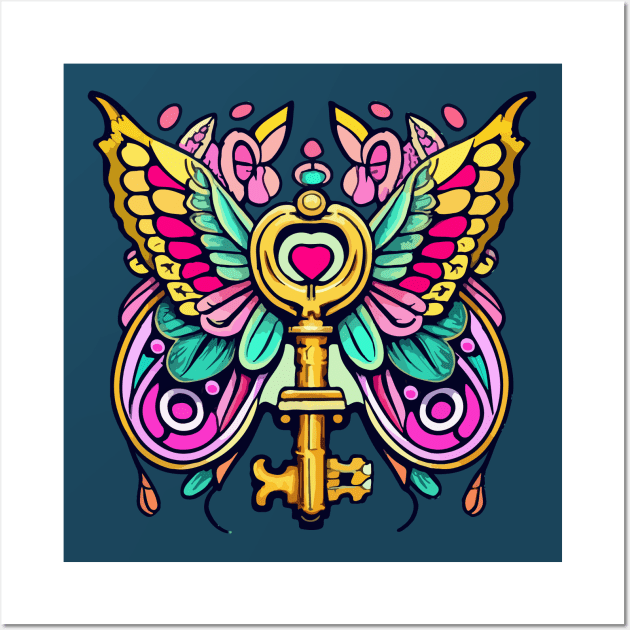 Magic Flying Key Wall Art by CatCoconut-Art